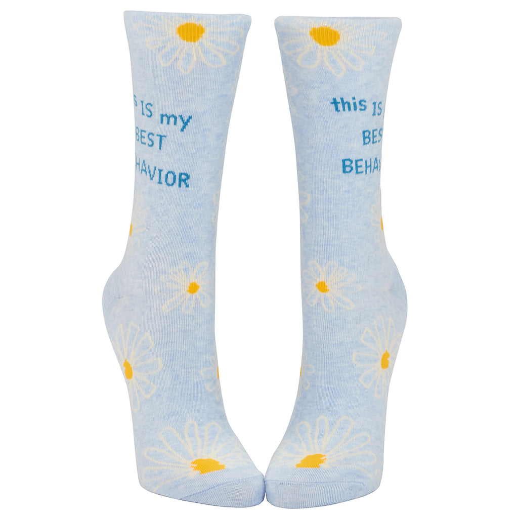 My Best Behavior Blue Q Women's Crew Socks